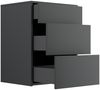 Design Nachttisch Lux M 50cm hängend, 3 Pushauszüge Grafit : Grafit Bild 4