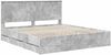 vidaXL Bettrahmen mit Kopfteil Beton Grau 180 x 200 cm Ingenieurs Holz 3411092 Bild 4