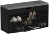 Schuhbank Solino Schwarz/Grau 90 x 50 cm mit Sitzfläche Vicco Bild 5