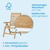 KHG Klappstuhl Garten aus Eukalyptusholz, Hochlehner mit Armlehnen aus massiven & rustikalen Echtholz, Gartenstuhl Holz Outdoor für Garten, Balkon & Terrasse, klappbar platzsparend wetterfest Bild 5