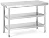 Royal Catering Arbeitstisch 120 x 60 cm Edelstahltisch 600 kg Edelstahl Zerlegetisch 3 Ebenen Bild 4