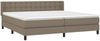 Polsterbett mit Matratze Stoff Taupe 200x200 cm, Härtegrad: H2 [3130061] Bild 3