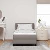 vidaXL Boxspringbett mit Kopfteil Taupe 200 x 90 cm Stoff 3341024 Bild 3