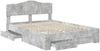 vidaXL Bettrahmen mit Kopfteil Beton Grau 160 x 200 cm Holzwerkstoff 3413171 Bild 5