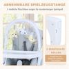 Hochstuhl Baby klappbar tragbarer Kinderhochstuhl höhenverstellbar mit verstellbarem Sitz Fußstütze Hellgrau Bild 3