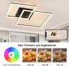 ZMH Deckenlampe LED Deckenleuchte Wohnzimmer - Wohnzimmerlampe Dimmbar Küchenlampe 54W Schwarz Schlafzimmerlampe Modern Design Quadraten Deckenbeleuchtung mit Fernbedienung für Schlafzimmer Küche Bild 3