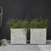 Capi Blumentopf Nature Rib Quadratisch 40 x 40 cm Elfenbein KOFI903 424209 Bild 2