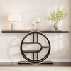 GarveeMore Konsolentisch Eingangs-Konsolentisch mit rundem Metallgestell 120 x 30 x 80 cm Bild 4