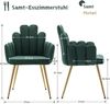 WAHSON OFFICE CHAIRS Esszimmerstuhl 2/4er Set, Samt Polsterstuhl Muschel Sessel Küchenstuhl für Wohnzimmer (2 St) Bild 3