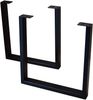 Baumkante Schreibtisch massiv Akazie nussbaum 200x100 schwarz PALMA 70327541 Bild 3