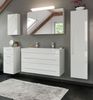 Badmöbel Hängeschrank Livono Hochglanz weiß Kommode 37x75 cm Bild 2