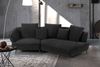 KAWOLA Sofa GARBO Designsofa Stoff schwarz rechts offen 92 x 158 x 280 cm Bild 4
