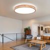 LED Deckenleuchte, Holzoptik, dimmbar, Fernbedienung, 60 cm Bild 4