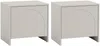 Vente-unique - NALYRA Bedside table Holz, Platte Beige - B 40 cm x H 50 cm x L 52 cm Bild 5