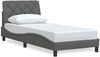 vidaXL Bettgestell ohne Matratze Dunkelgrau 90x200 cm Stoff 3310574 Bild 2