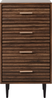 Kommode mit 4 Schubladen KEITH Holzwerkstoff 90 cm Dunkler Holzfarbton Bild 4