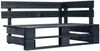 vidaXL 2-Sitzer-Palettensofa Schwarz Imprägniertes Kiefernholz 3066656 Bild 2