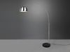 LED Bogenlampe Silber matt Marmorfuß Schwarz große Ausladung, Höhe 200cm Bild 3