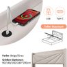 Merax Doppelbett, 180x200cm Polsterbett Stauraum Bettkasten mit USB Typ C Ladefunktion Kopfteil, Stauraumbetten Bettgestell aus Leinen, Beige Bild 5