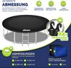 KIDUKU Trampolin Abdeckung Ø427 cm - Schwarz Regenplane Regenabdeckung Abdeckplane Schutzplane Bild 5