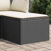 vidaXL Gartenhocker mit Kissen Schwarz 55x55x37 cm Poly Rattan 366001 Bild 2