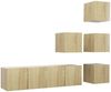 vidaXL 6-tlg. TV-Schrank-Set Sonoma-Eiche Spanplatte [3079035] Bild 2