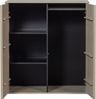 Kleiderschrank Daily Closet Kiefer lackiert, modern mit Push-to-Open, dakargrau und hellgrau, 110x100 cm Bild 3