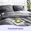 Wolkenfeld Kissenbezug Mako-Satin Baumwolle Kopfkissenbezug - Premium Kissenbezug, Größe 80x80, 40x80 und 70x90 cm I Baumwollsatin Bild 2