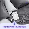 Wolkenfeld Kissenbezug Mako-Satin Baumwolle Kopfkissenbezug - Premium Kissenbezug, Größe 80x80, 40x80 und 70x90 cm I Baumwollsatin Bild 4