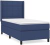 vidaXL Polsterbett mit Matratze Blau 90x190 cm Stoff Bild 2