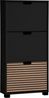 Schildmeyer Schuhschrank Schuhkipper Ryker 160033, Schwarzmatt/Akustikpaneel Optik, 59,8 x 19,5 x 124 cm Bild 2
