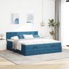 vidaXL Ottoman-Bett mit Matratzen & LEDs Dunkelblau 160x200 cm Samt 3312921 Bild 4