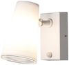 LED Außenwandleuchte Downlight Weiß mit Bewegungssensor, Höhe 21,5cm IP54 E27 Bild 2