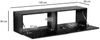 Lowboard Hängend Marmor-Optik Schwarz 120x30x30cm TV-Schrank Klapptüren Modern Bild 4