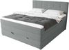 99rooms Madagaskar Boxspringbett Strukturstoff INARI Hellgrau 160x200 cm Bonell-Federung Bild 2