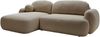 Mirjan24 'Mojato' Ecksofa mit Bettkasten und Schlaffunktion, Bouclé braun, 90x175x275 cm, Links Bild 3