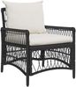 vidaXL Gartenstuhl mit Kissen Schwarz 73 x 61 x 77 cm Poly-Rattan 42006217 Bild 2