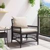 vidaXL Gartenstuhl mit Kissen Schwarz 73 x 61 x 77 cm Poly-Rattan 42006217 Bild 3