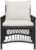 vidaXL Gartenstuhl mit Kissen Schwarz 73 x 61 x 77 cm Poly-Rattan 42006217 Bild 4