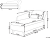 Chaiselongue Samtstoff schwarz rechtsseitig LUIRO Bild 2