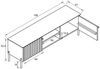 Lowboard Medienschrank Holzschrank 158x41x54 mit 2 Türen Kernbuche massiv 90.51-13-158 Bild 3