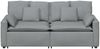 vidaXL Modulares Sofa mit Kissen Hellgrau 3321117 Bild 4