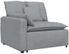 vidaXL Modulares Sofa mit Kissen Hellgrau 3321117 Bild 3