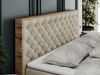 Boxspringbett mit Multipocket-Matratze und Zwei Bettkästen, Doppelbett mit Stauraum - ALBERO 3 - 180 x 200 cm - Beige Velours - H3 Bild 4