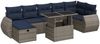 vidaXL 8-tlg. Garten-Sofagarnitur mit Kissen Grau Poly Rattan Akazie 3327911 Bild 2