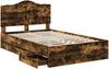 vidaXL Bettrahmen Geräucherte Eiche 120 x 190 cm Ingenieurs Holz 3413440 Bild 5