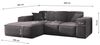 Kaiser Möbel Ecksofa Eckcouch SIENA L-Form, Stoff Poso/Salvador/Maloy/Artico/Velo, Einzelsofa, Bequem, originelles Design, praktisch, viele Farben Bild 4