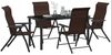 vidaXL Garten Essgruppe 5 pcs Braun Pulverbeschichteter Stahl 3379263 Bild 3