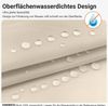 Duschvorhang Beige 90x90 cm Antischimmel Wasserabweisend Polyester Stoff Bild 2