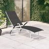 vidaXL Sonnenliege Textilene und Aluminium Schwarz 310521 Bild 2
